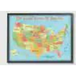 Stupell Industries United States of America USA Kids Map Framed Art 27.9x35.6cm