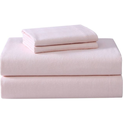 Laura Ashley LA Solid Sheet Set with Pillowcases Bed Linen Pink (259.08x228.6)