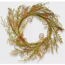 National Tree Company Artificial Spring Fern Wreath in Green Wall Decor