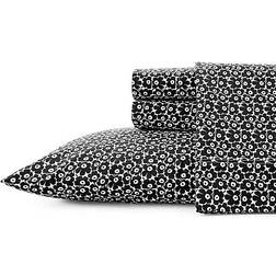 Marimekko Pikkuinen Unikko Bed Sheet Black (259.08x228.6cm)