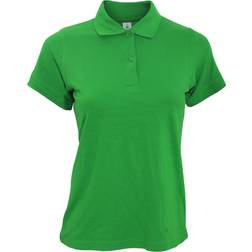 B&C Collection Women's Safran Pure Short-Sleeved Pique Polo Shirt - Kelly Green