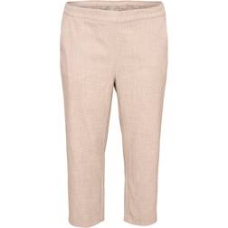 Kaffe Curve Masana Gorgeous Trousers - Beige Mottled