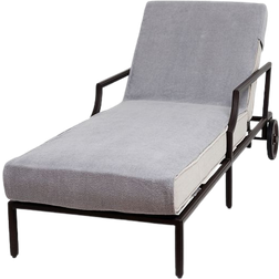 Linum Home Textiles Chaise Lounge Loose Sofa Cover Gray (259.08x81.28)