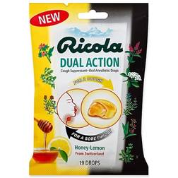 Ricola Dual Action Honey Lemon 19 Lozenge