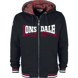 Lonsdale Capucha con cremallera de London - Noir