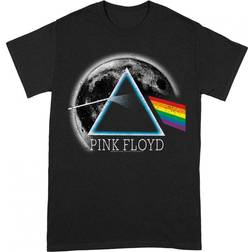 Pink Floyd Unisex Adult Dark Side Of The Moon Distressed T-Shirt (Black/Blue/White)