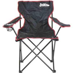 Just be Camping Chair Black With Red Trim