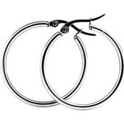 Everneed Mille Large Hoop Earrings - Silver