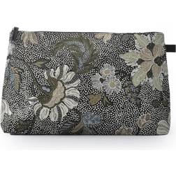 Ceannis Black Flower Linen Large Svart