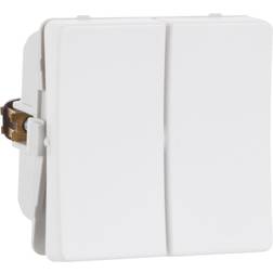 Schneider Electric Afbryder Dobbelt (Krone) Hvid