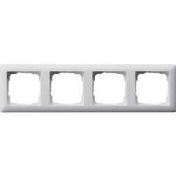 Gira 021404 Cover Frame 4-Gang Standard 55 pure white matt