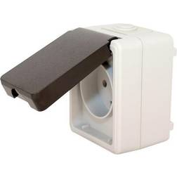 Gripo single socket outlet w/earth IP54 13A