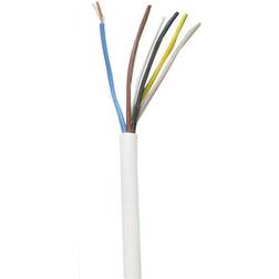 Lemvigh-Müller Plastkappeledning H05VV-F 5x0,75 hvid, pr. meter