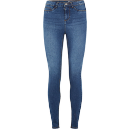 Noisy May Callie High Waist Skinny Jeans - Medium Blue Denim