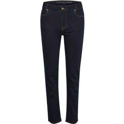 My Essential Wardrobe The Celina High Straight Jeans DARK WASH