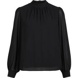 Object Mila Long Sleeve Bluse - Weiß