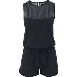 Urban Classics Tech Mesh Hot Jumpsuit - Schwarz