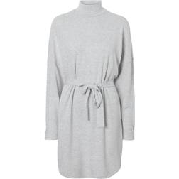 Noisy May NMCity Ava L/S Short Dress - Grigio