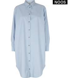 Basic Apparel Vilde Loose Shirt Dress Cashmere Blue-XS