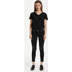 Denim Hunter MY ESSENTIAL WARDROBE THE CELINAZIP TORN JEANS 10703575 102234 (Black Damage Wash, 31)