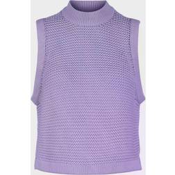 Pieces strik vest lavendel (voksen)