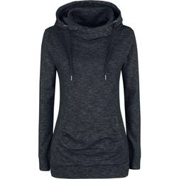 Urban Classics Slub Terry High Neck Hoody - Schwarz