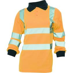 Yoko Ladies/Womens Hi-Vis Long Sleeve Polo Shirt (Hi-Vis Yellow)