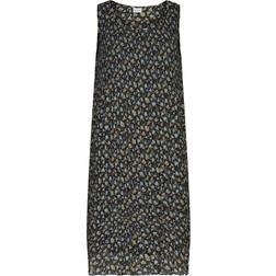 IN FRONT Jayde Plisse Dress - Black/Multi