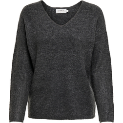 Only Camilla Knitted Sweater - Dark Grey Melange