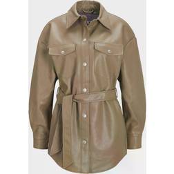 Jack & Jones Chaqueta Piel Sintética Mujer Beige