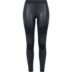 Urban Classics Fake Leather Tech Leggings - Schwarz