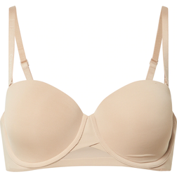 Calvin Klein Strapless Bh Met Beugel - Beige