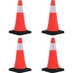 vidaXL Cônes de signalisation réfléchissants à base lourde 4 pcs 50 cm n/a