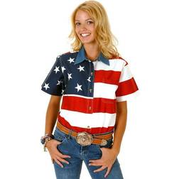 Roper Ladies American Flag S/S Shirt