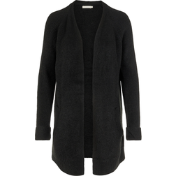 Pieces Ellen Long Knit Cardigan - Schwarz
