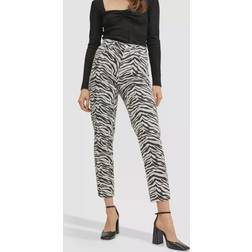 Mango Tiger Print Slim Jeans