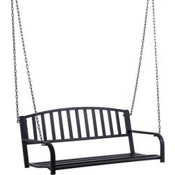 OutSunny Metal 2Seater Swing Chair Black