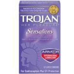 Trojan Her Pleasure Sensations Armor Spermicidal Condoms 12 Pack