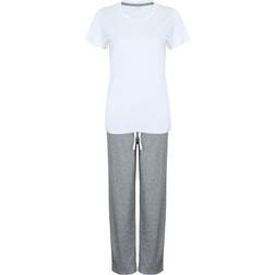 Conjunto de Pijama de Mujer Towel City - Gris/Blanco