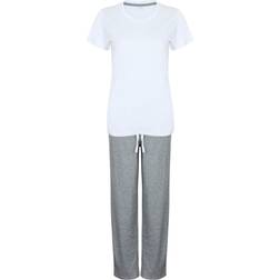 Towel City Towel City Womens/Ladies Pyjama Set (3XL) (White/Grey)