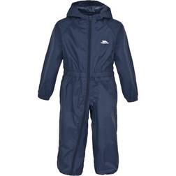 Trespass Babies Button Waterproof Rain Suit - Navy Blue