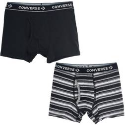 Converse Boxershorts 2-pak Sort/Gråstribet 10-12 år (140-152) Boxershorts