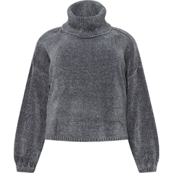 Urban Classics Turtleneck Chenille Sweatshirt - Grau