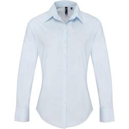 Premier Supreme Heavy Popeline Langarm Arbeitshemd - Hellblaue