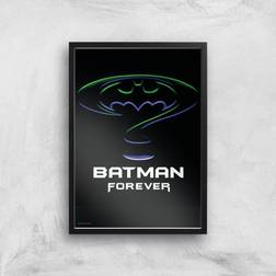 Warner Bros Batman Forever Giclee Print A3 Black Frame Framed Art