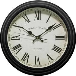 Premier Housewares Ridged Wall Black Wall Clock