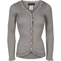 Rosemunde Vintage Lace Cardigan - Light Grey Melange