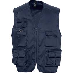 Wild Unisex Full Zip Waistcoat Bodywarmer Jacket - Bleu/Marron/Noir