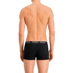 Puma Boxershorts 2er Pack - Dunkelgrau/Graumeliert/Schwarz/Weiß