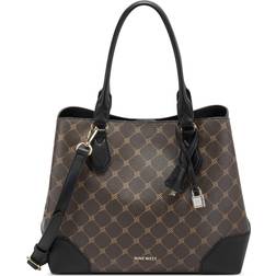 Nine West Brooklyn Jet Set Carryall - Brown Black Logo